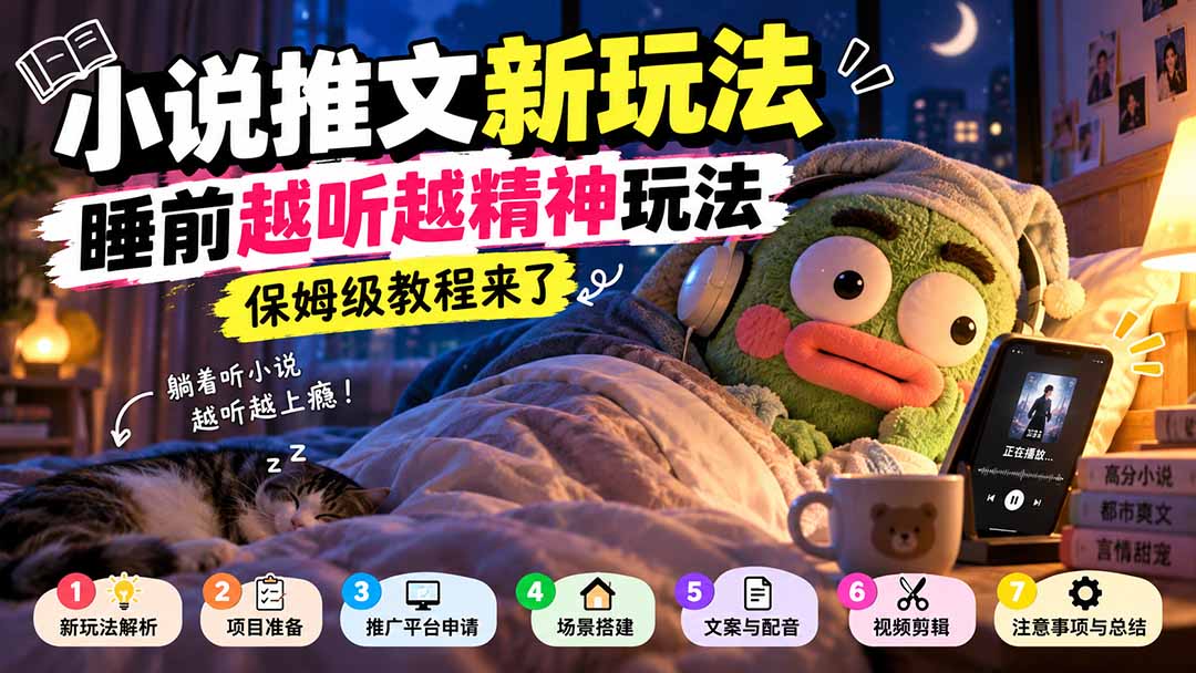 小说推文新玩法,睡前越听越精神玩法,保姆级教程来了-智享云联