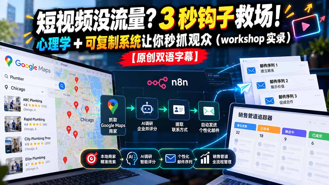 短视频没流量？3 秒钩子救场！心理学 + 可复制系统让你秒抓观众(workshop 实录-智享云联