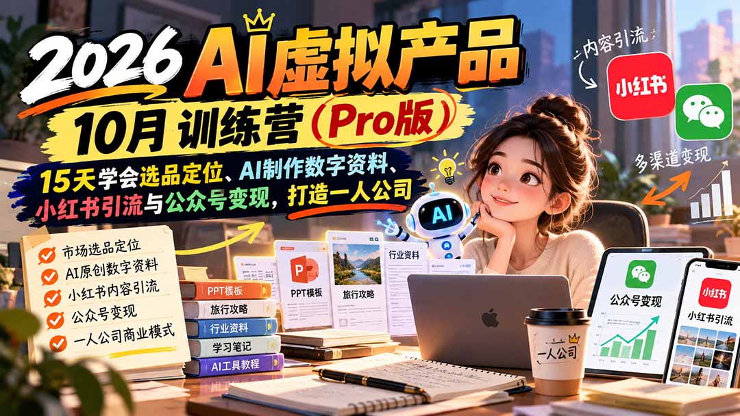 2026AI虚拟产品10月训练营(Pro版-智享云联