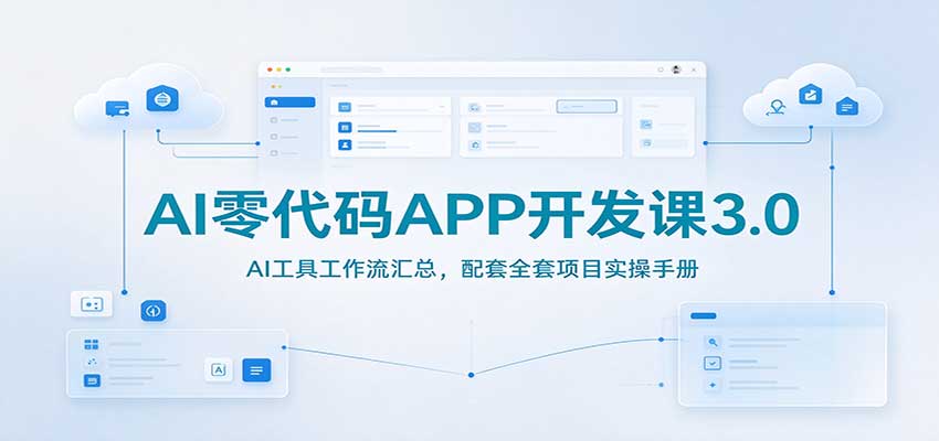 AI零代码APP开发课3.0：AI工具工作流汇总，配套全套项目实操手册-智享云联