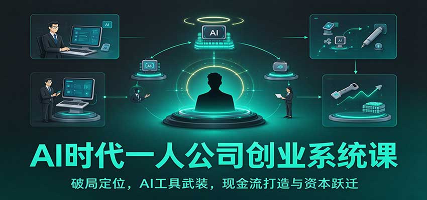 AI时代一人公司创业系统课:破局定位,AI工具武装,现金流打造与资本跃迁-智享云联