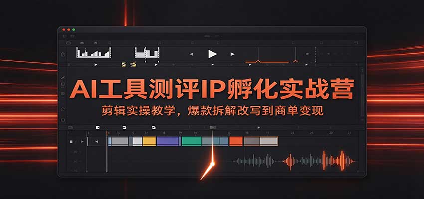 AI工具测评IP孵化实战营：剪辑实操教学，爆款拆解改写到商单变现-智享云联