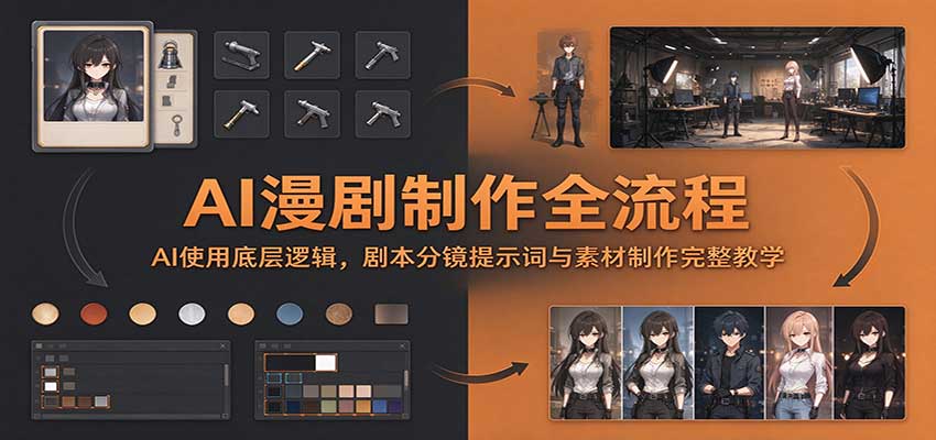 AI漫剧制作全流程：AI使用底层逻辑，剧本分镜提示词与素材制作完整教学-智享云联