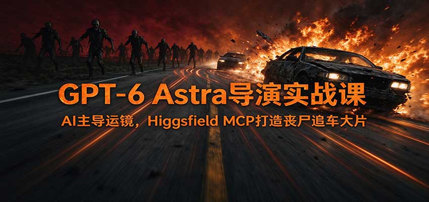 GPT-6 Astra导演实战课:AI主导运镜,Higgsfield MCP打造丧尸追车大片-智享云联