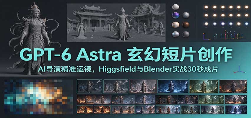 GPT-6 Astra 玄幻短片创作：AI导演精准运镜，Higgsfield与Blender实战30秒成片-智享云联