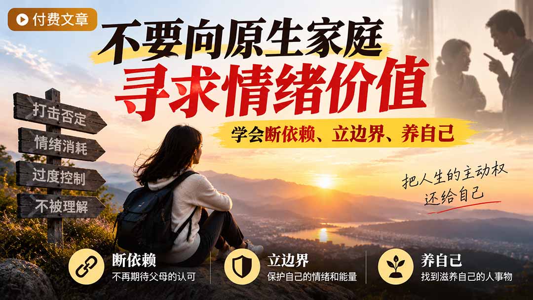 付费文章：不要向原生家庭寻求情绪价值，学会断依赖、立边界、养自己-智享云联