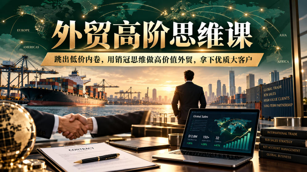 外贸高阶思维课，跳出低价内卷，用销冠思维做高价值外贸，拿下优质大客户-智享云联